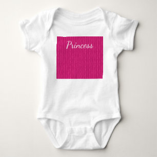 Deep Pink Geometric Repeat Baby Bodysuit