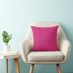 Deep Pink Geometric Repeat Cushion