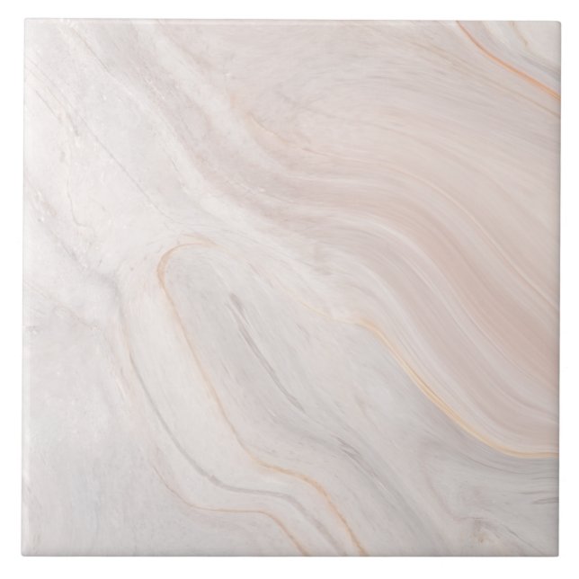 Deep Pink Marble Finish Decorative 6" Square Ceramic Tile (Front)