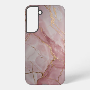 Deep Pink Marble Gold Vein Samsung Galaxy Case