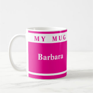 Deep Pink Personalised Mug