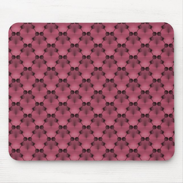 Deep Pink Retro Funk Circles Mousepad (Front)