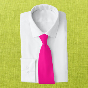 Deep Pink Solid Colour Tie