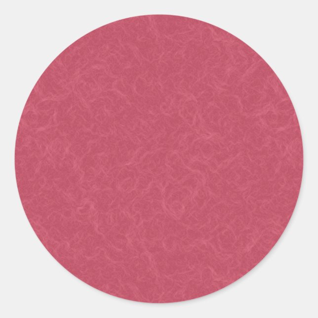 Deep pink  textured swirling  pattern classic round sticker (Front)