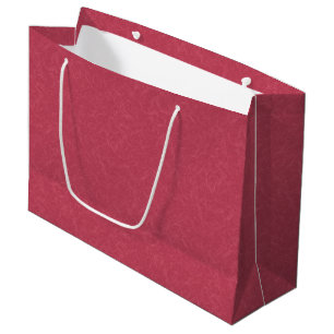 Deep pink textured swirling pattern large gift bag