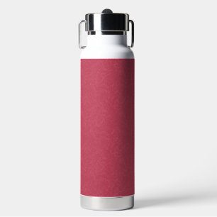 Deep pink textured swirling pattern water bottle