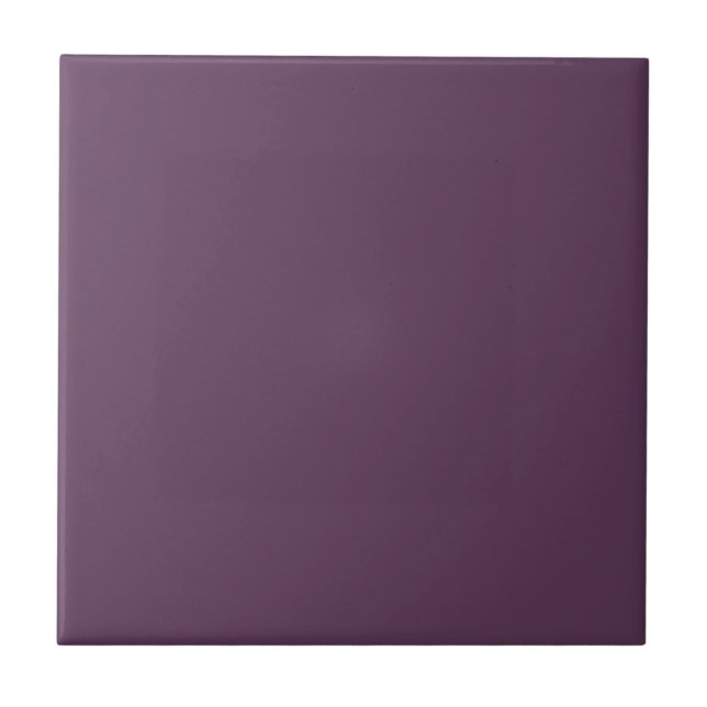 Deep Plum Solid Color  Ceramic Tile (Front)