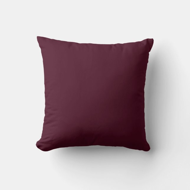 Deep Plum Square Throw Pillow (Front)
