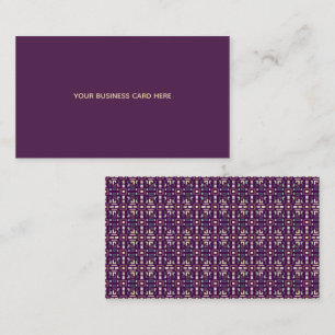 Deep Purple and Muted Earthy Abstract Geometri Business Card