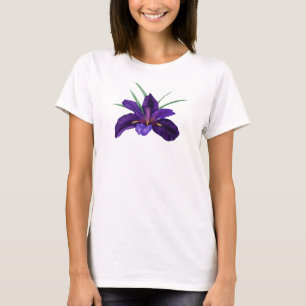 Deep Purple Bog Water Iris Illustration T-Shirt
