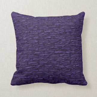 Deep Purple Brick Pattern Lumbar and Throw Pillows