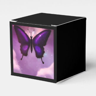 Deep Purple Butterfly Favour Box