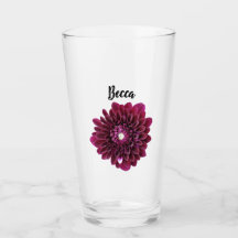 Deep Purple Dahlia Flower Personalised