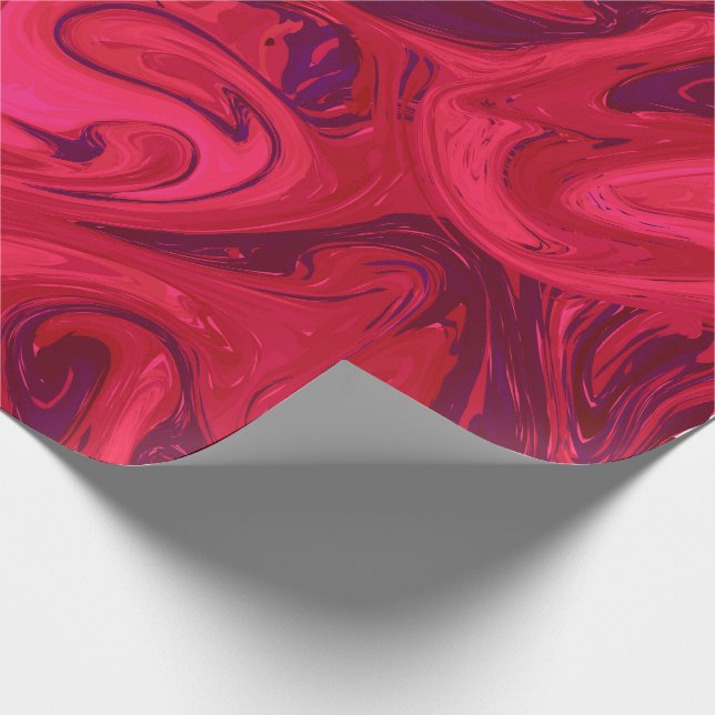 Deep purple marbled texture, rich ebru technique wrapping paper (Corner)