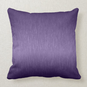 Deep Purple Metallic Brushed Aluminium Look Cushion