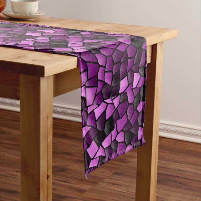 Deep Purple Mosaic Table Runner (In Situ)