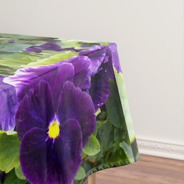 Deep Purple Pansy Bushes, Tablecloth (In Situ)