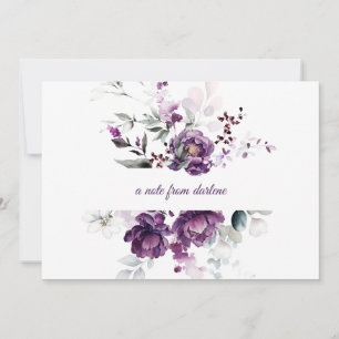 Deep Purple Peonies Note Cards