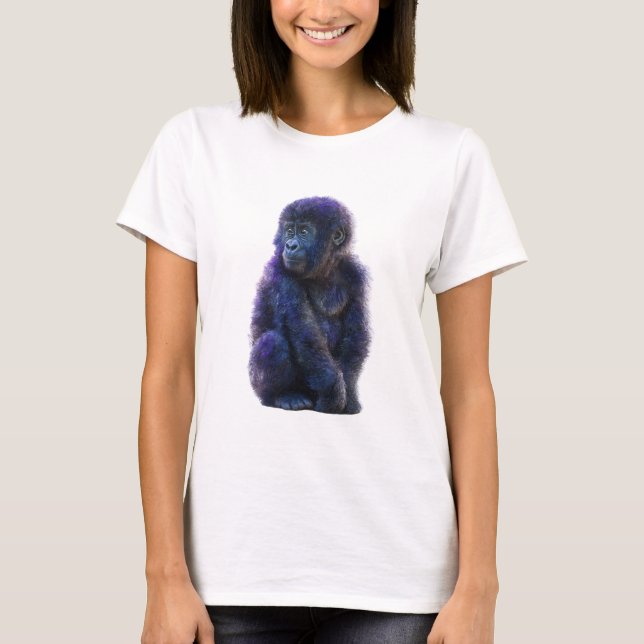 Deep Purple Primate Portrait T-Shirt (Front)