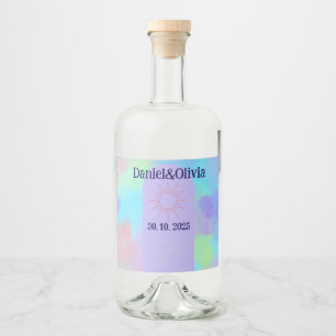 Deep Purple Soft Wedding Stuff Liquor Bottle Label