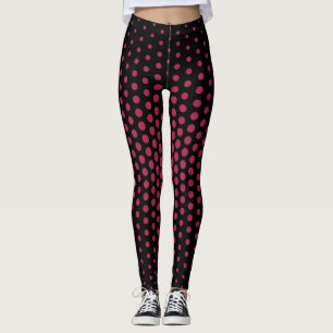 Deep Purple Techno Dot Pattern Leggings