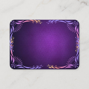 Deep Purple Template w/Border Design on a Business Card