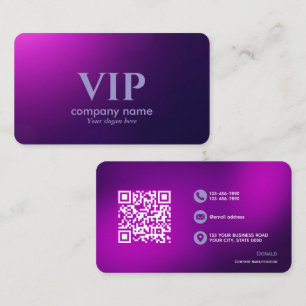 Deep Purple VIP – Fully Customisable & Elegant Business Card