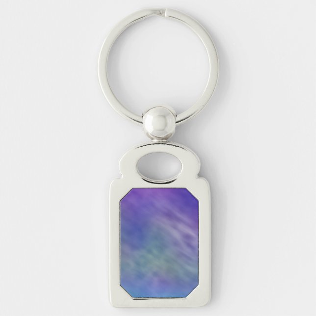 Deep Rainbow Coloured Sky Background Key Ring (Front)
