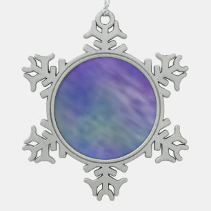 Deep Rainbow Coloured Sky Background Snowflake Pewter Christmas Ornament