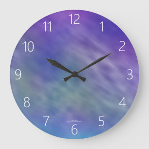 Deep Rainbow Coloured Sky Large Clock