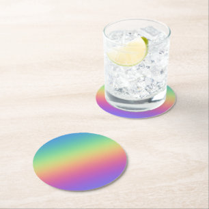 Deep Rainbow Gradient Paper Coasters