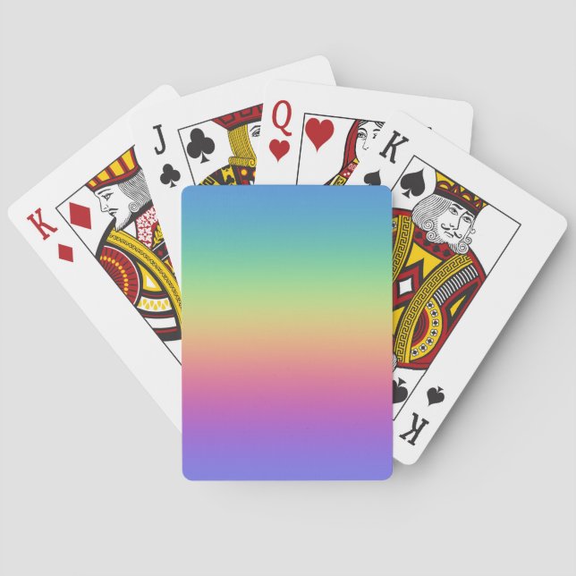 Deep Rainbow Gradient Playing Cards (Back)