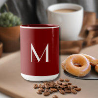 deep red - add monogram