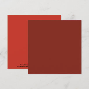 Deep Red Autumn Fall Season Solid Colour Card