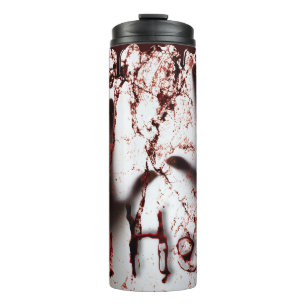 Deep Red Bloody Blood Spatter Help  Thermal Tumbler