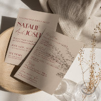 Deep Red Blue All In One Whimsical Modern Wedding