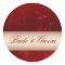 Deep red bride and groom stickers