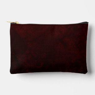 Deep Red Burgundy Maroon Urban Grunge Accessory Pouch