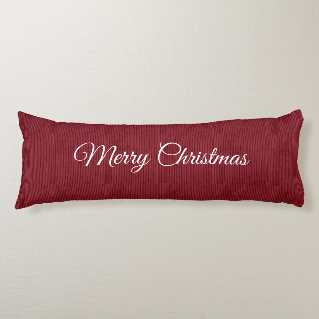 Deep red Christmas Body Pillow (Front)