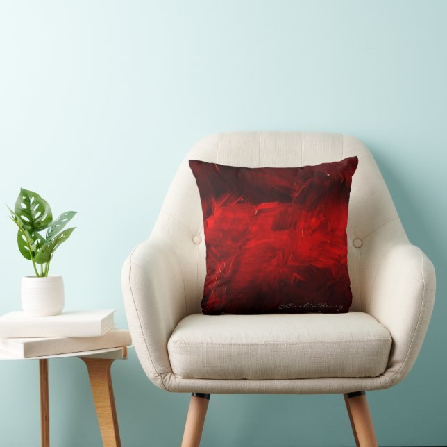 Deep Red Decorative Pillow (Chair)