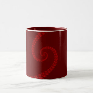 Deep Red Double Spiral Mug