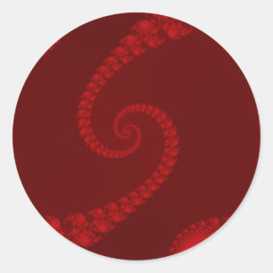 Deep Red Double Spiral Stickers