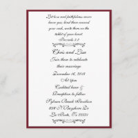 Deep Red Elegant Bible Scripture Wedding