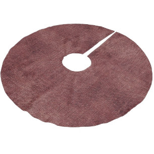 Deep Red Faux Linen (linen look) Brushed Polyester Tree Skirt