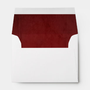 Deep Red Faux Velvet Textured Look Lining Envelopes