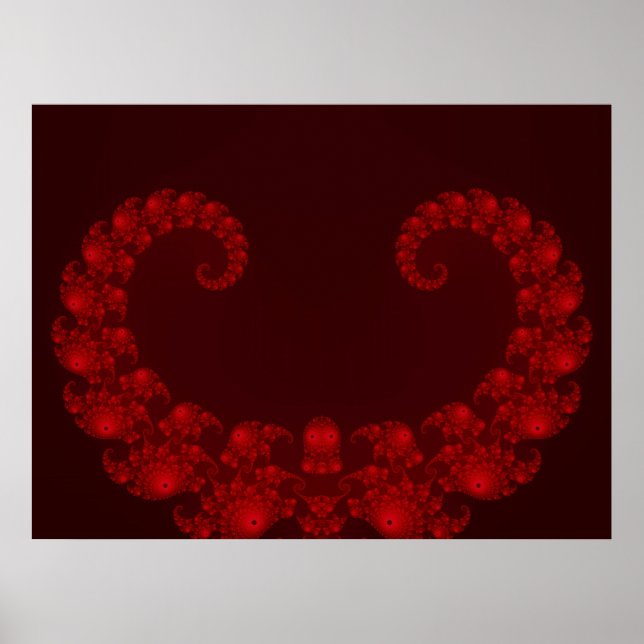 Deep Red Heart Poster (Front)