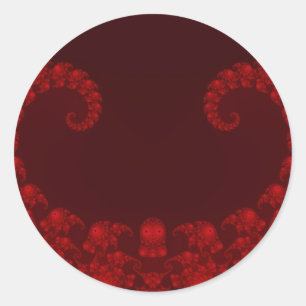 Deep Red Heart Stickers