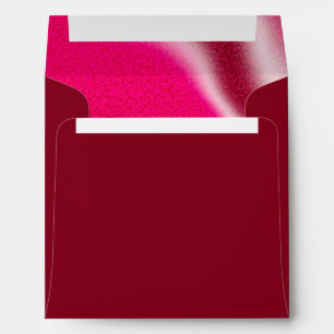 Deep Red   Inside Modern Candy Cane Christmas Envelope