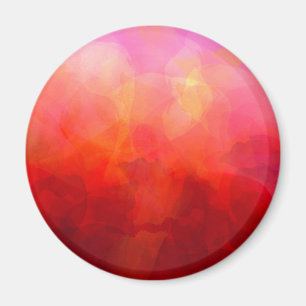 Deep Red Orange Yellow Watercolor Background Magnet