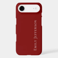 Deep Red Plain Elegant Professional Modern